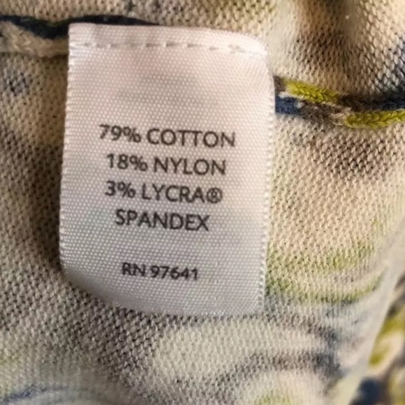 J. Jill | Cotton Blend Squared V-neck Paisley Print Lightweight Knit Sweater Top - Picture 6 of 6